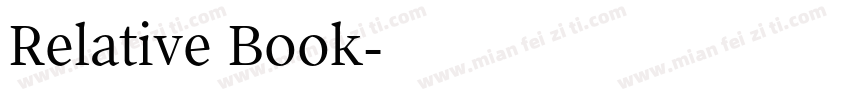Relative Book字体转换